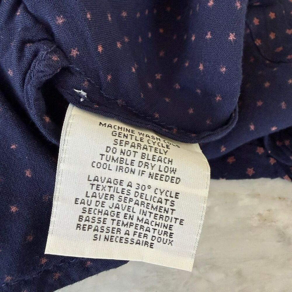 Denim & Supply Ralph Lauren Women's New Star Print Babydoll Blue Dress XL - Picture 9 of 9